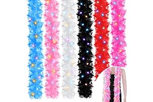 Panelee 2 Yards LED Feather Boas for DIY Dance Costume