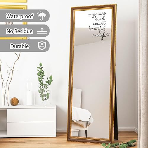 Miniatura 6 de You are Kind Smart Beautiful Enough - Calcomanía de espejo para auto afirmación de autoafirmación, calcomanía de pared de afirmación positiva,