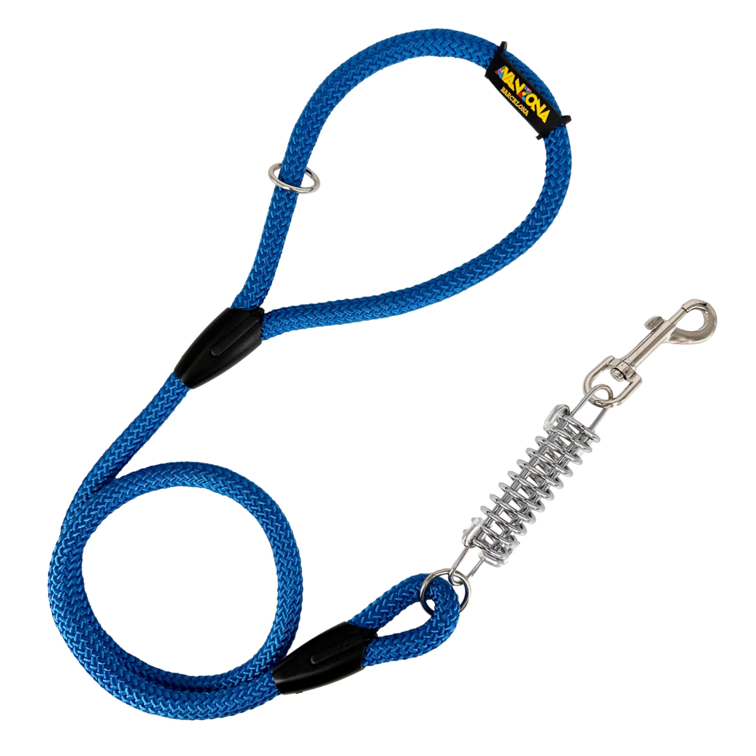 Guinzaglio Per Cani Medio-Grandi Con Ammortizzatore - Antistrappo, 120cm, Verde Fluoro - Foto 3