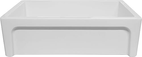 Vista 18 de Whitehaus Collection WHSIV3333-BISCUIT St. Ives, Delantal delantero, montaje inferior, fregadero de arcilla refractaria, grande, galleta