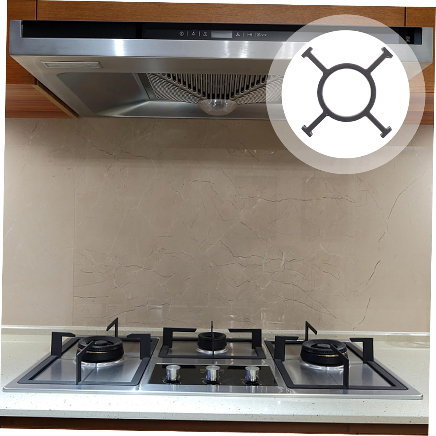 VOSAREA Gas Stove Pot Stand Wok Adapter Gas Stove Ring Rack Skid Pot Rack Kitchen Accessory