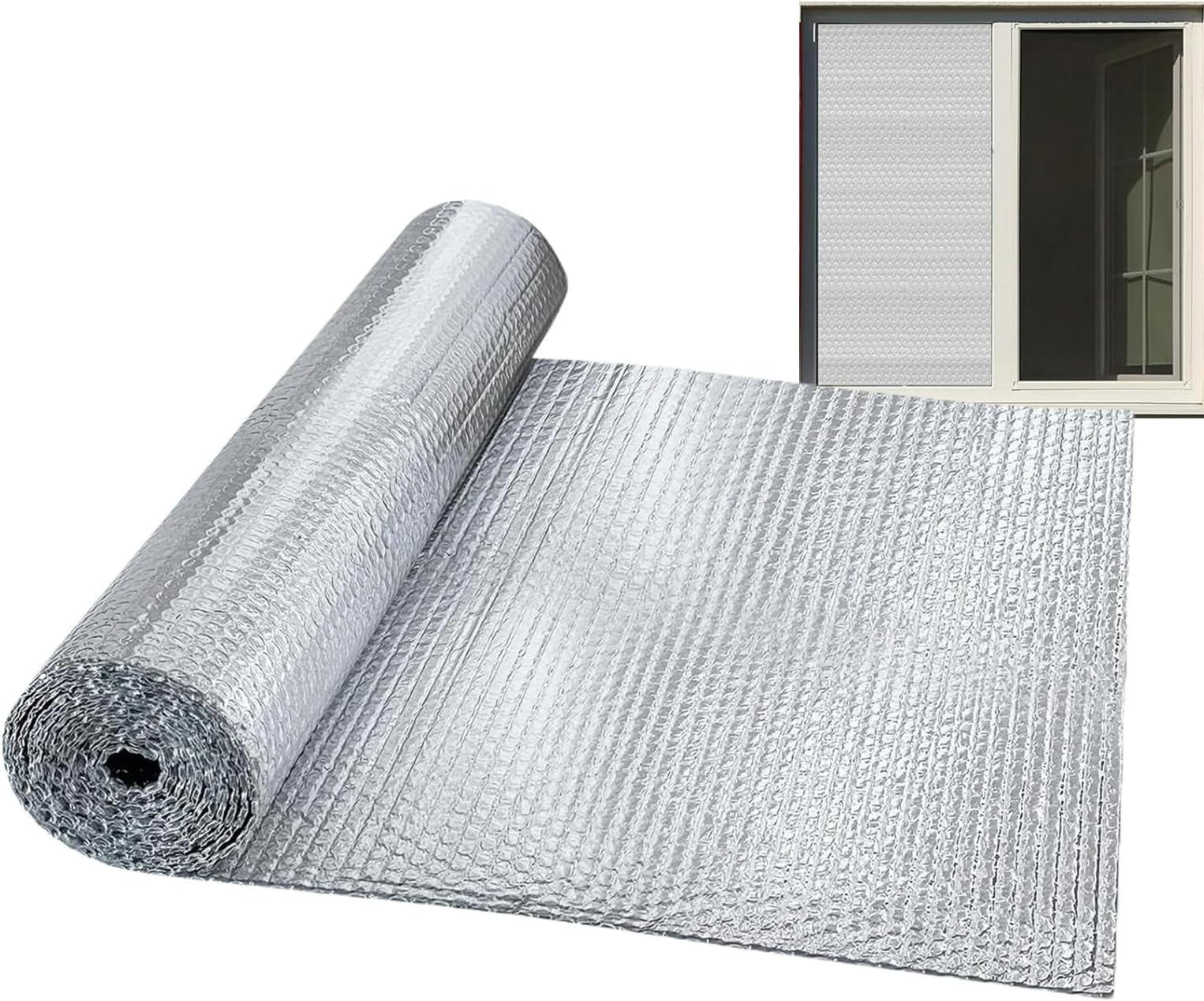 Reflective Insulation Roll | Double-Side Radiant Barrier Sheet - Reflective Window Insulation | for RV Roof Truck Automotive Sedan