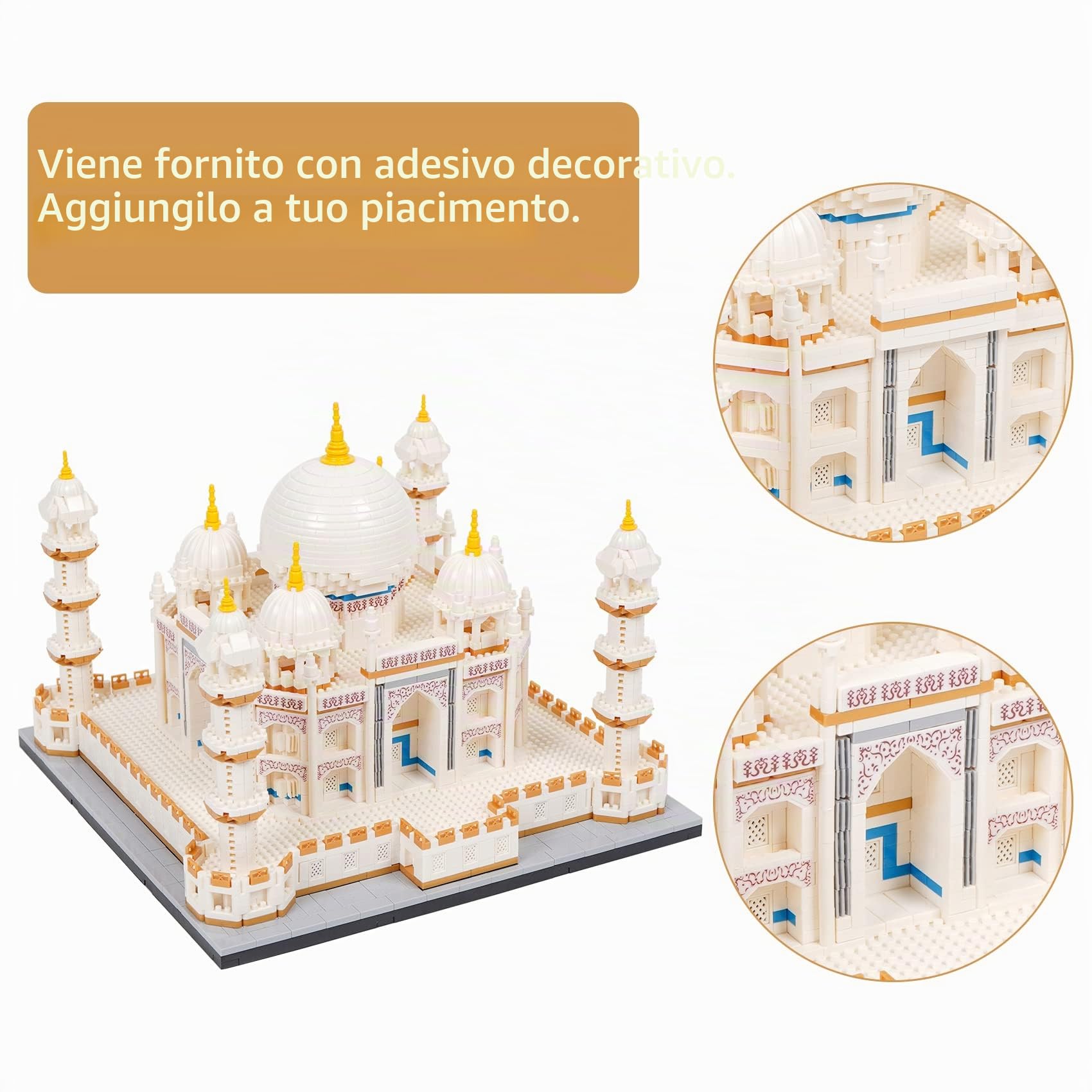 LULUFUN Taj Mahal Kit di blocchi da costruzione Mini blocchi da costruzione e modello di architettura, set perfetto per bambini più grandi e adulti 4036 pezzi