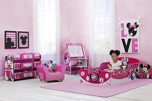 Miniatura 2 de Delta Children Cama interactiva de madera para niños pequeños, con certificado Greenguard Gold, modelo Minnie Mouse de Disney Disney