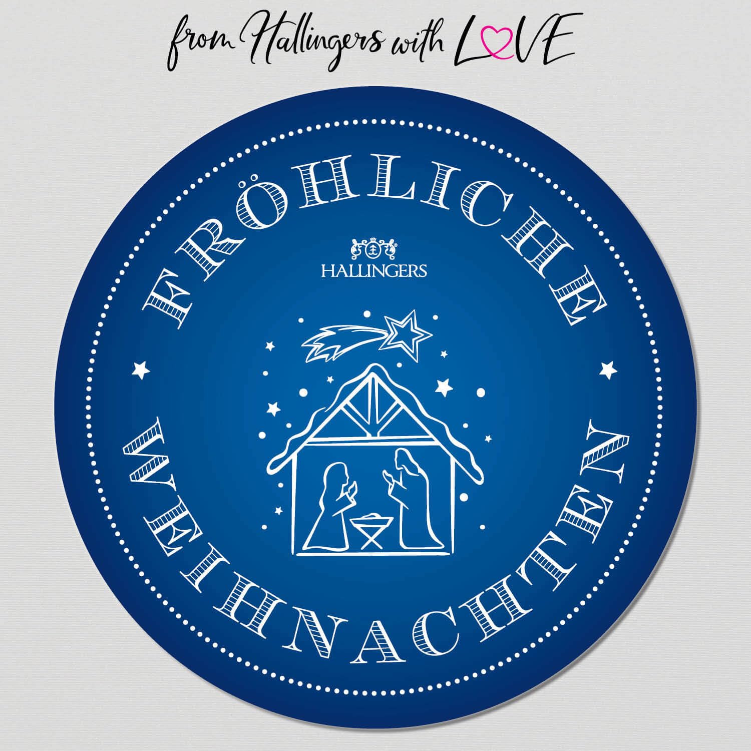 Hallingers Genuss Manufaktur Feinkost Weihnachts-Geschenk-Set - XXL-Wundertüte "Fröhliche Weihn..." großes Mitbringsel Schokolade, Tee, Pralinen, Nougat-Mandeln & Gewürz, Weihnachten für Frauen Männer