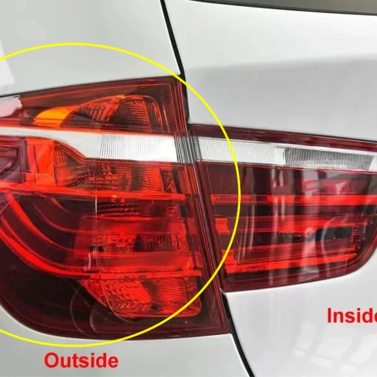Taillight Lens Cover For Bmw For X3 F25 2010 2011 2012 2013 Car Outer Tail Lamp Cover Taillight Shell Rear Brake Lights Mask(Outside Left)(Outside Right)