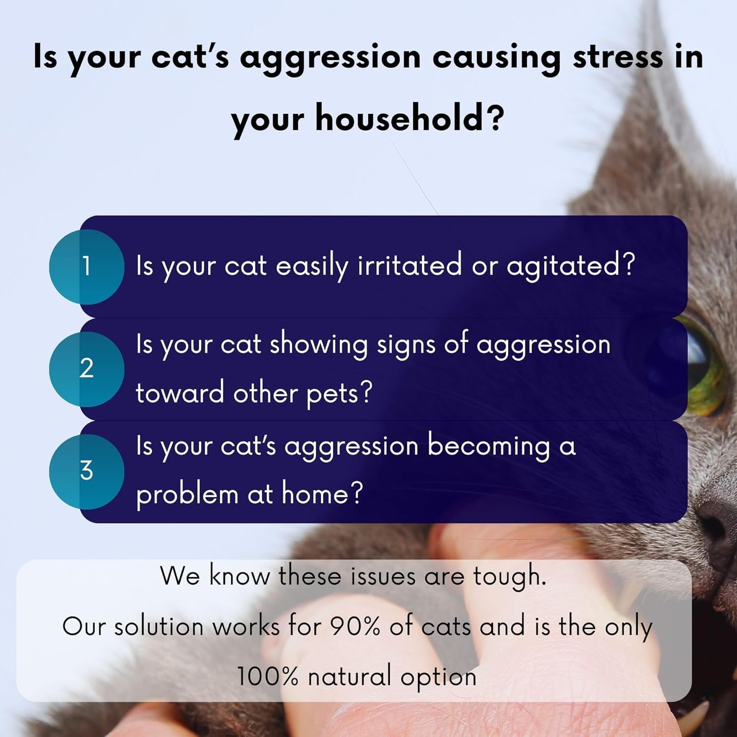 Cat Aggression Relief Calming Collar, Natural Anxiety Relief, Breakaway Vet-Approved Relaxer, Pet-Safe Collar with Essential Oils (Light Blue - Myrrh) - image 6
