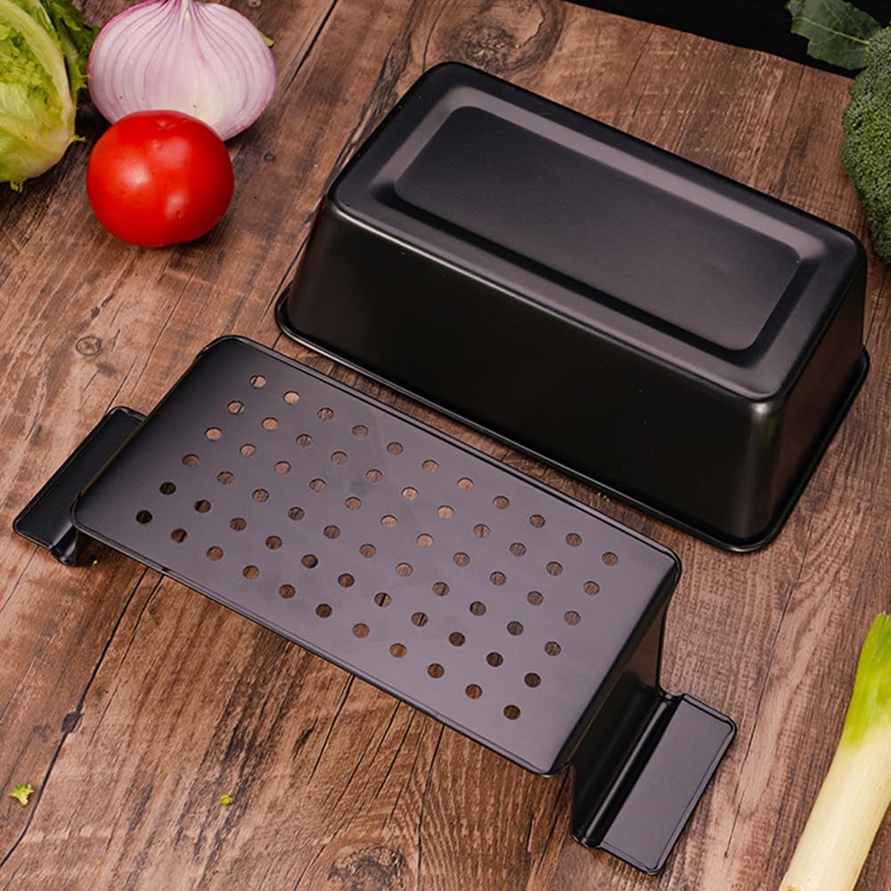 Meatloaf Pan with Drain Tray, 9 Inch x 5 Inch – Large BPA-Free Oven Loaf Pan for Baking, Bread, Cakes, Roasting Meat, & More
