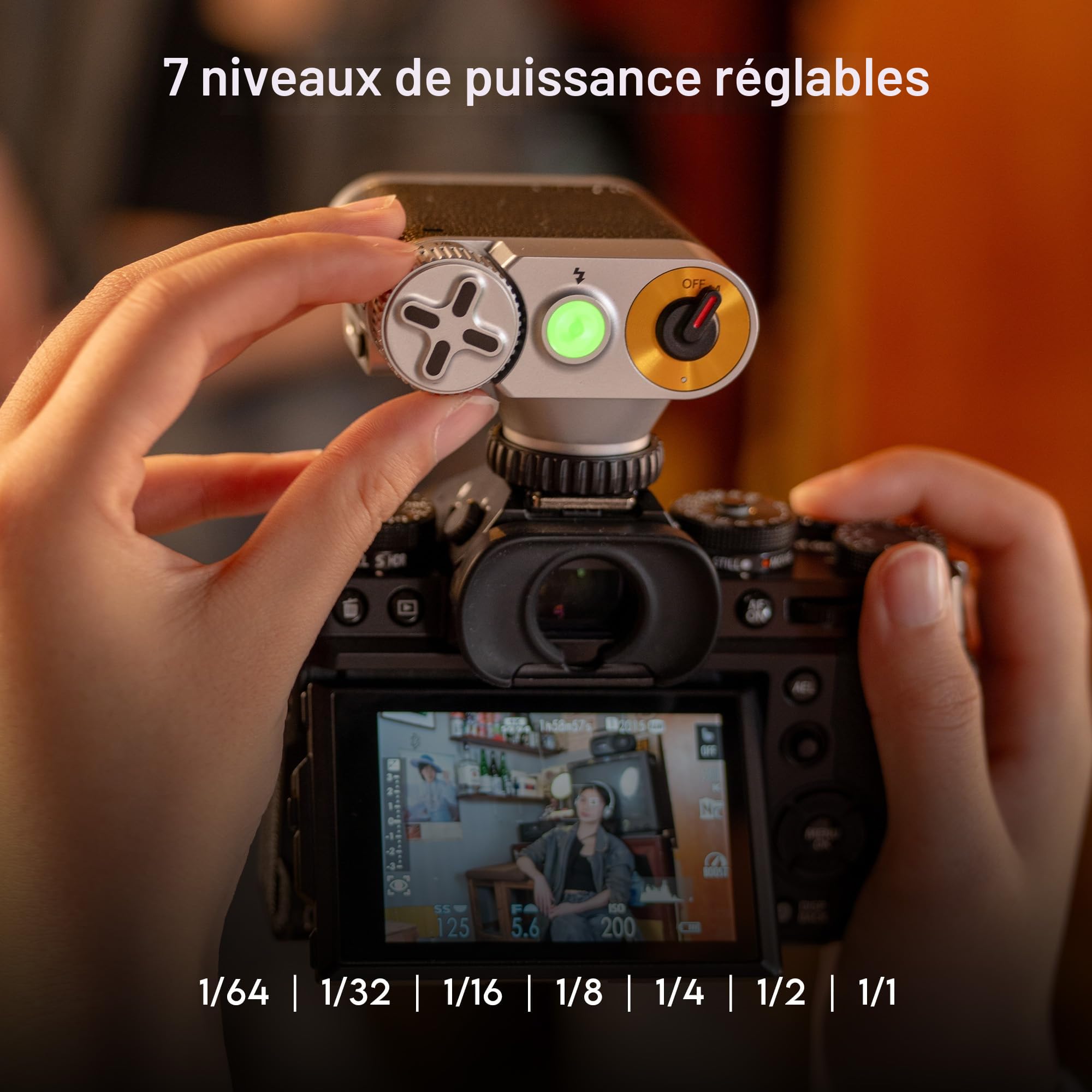 VILTROX Retro Flash Speedlite,Mini Flash Appareil Photo GN12,7 Niveaux de Puissance,24W/s Pleine Puissance,Recyclage 0,1–1,5s,S1/S2 Contrôle Optique pour Sony Fujifilm Canon Nikon Olympus (Z1)