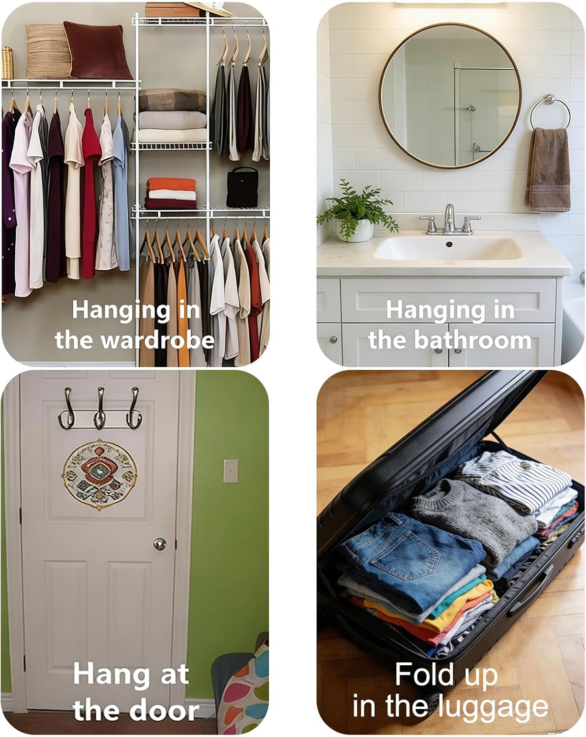 Hanging Toiletry Bag for Men Women, Travel Makeup with Mirror and Hook, EDC Military Tool Pouches Small Dopp Kit Mens Shaving Kit Travel shower Bags Black