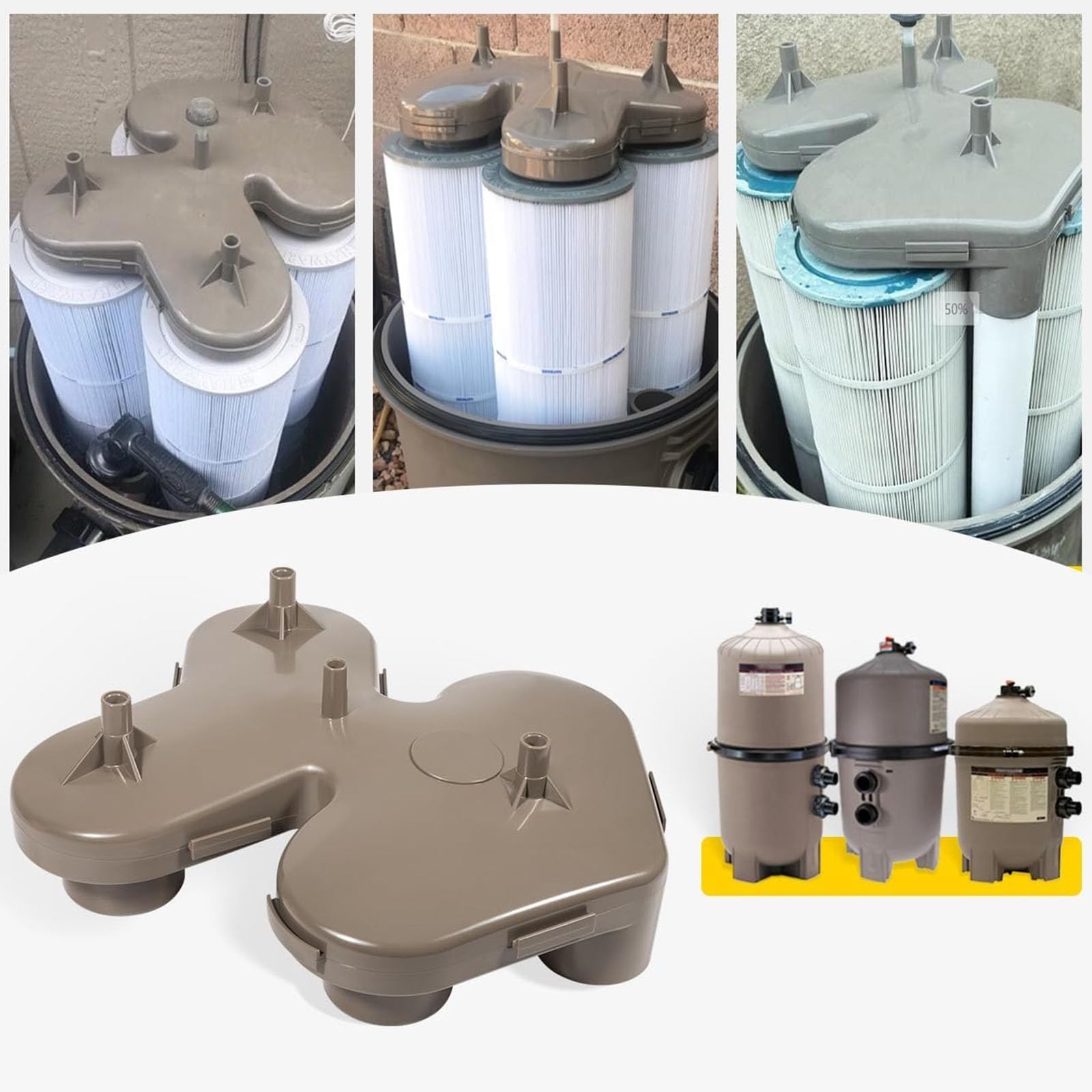 CX3030C Filtro de cartucho de repuesto para colector superior, C3030, C4030, C2030, filtro de piscina, circulación, parte superior de filtro de piscina de plástico