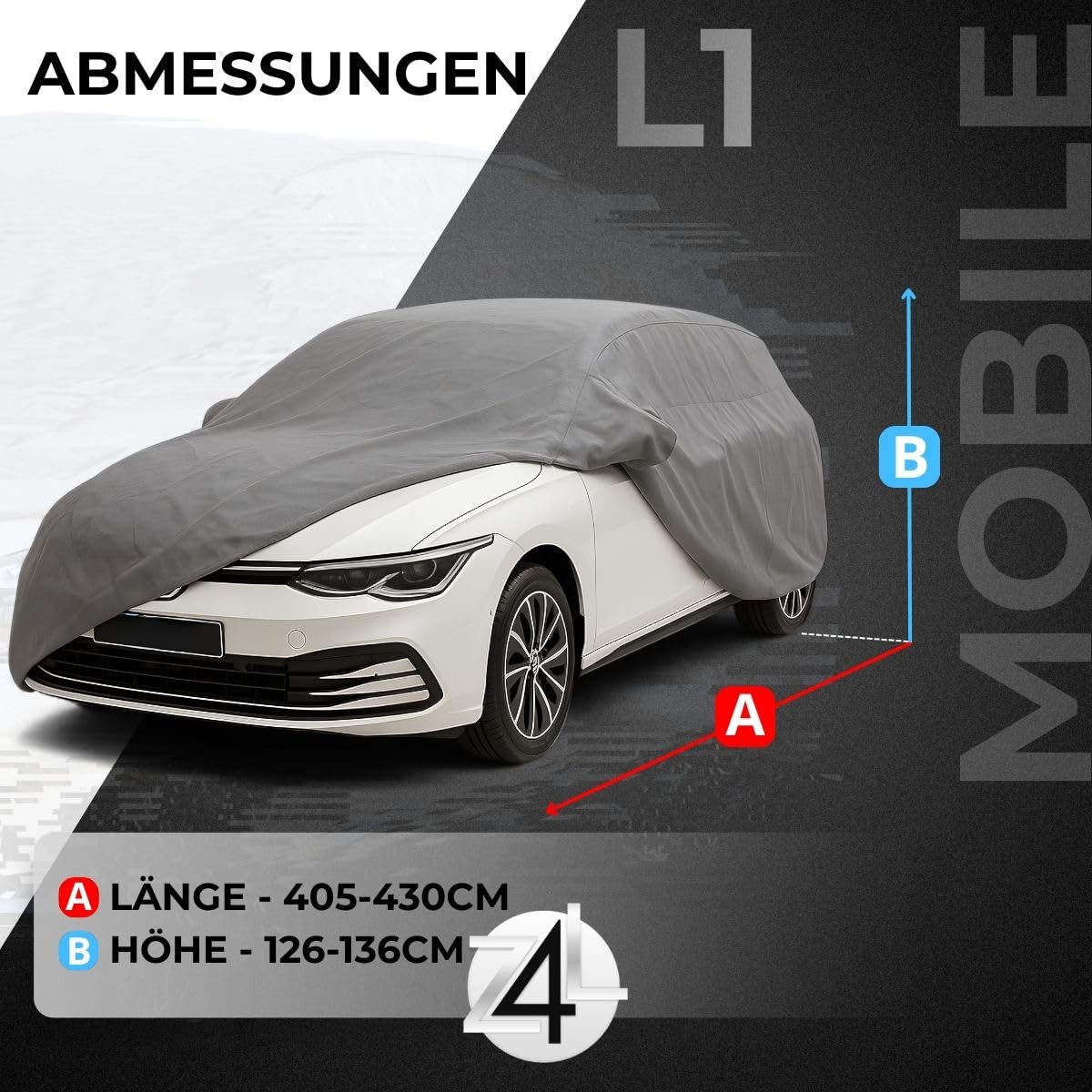 Z4L Premium Autoplane passend für Civic VII, VIII Bj. 2000- / 2006-2012 atmungsaktiv 4-Schicht Outdoor Schutz
