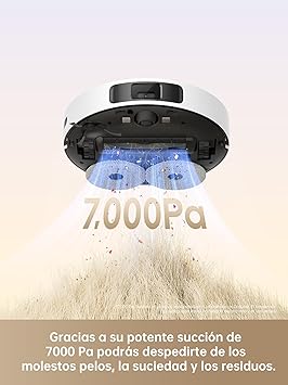 L10s Plus Robot Aspirador y Fregasuelos, 7000 Pa, Robot Vacuum con Base Autovaciado, Mopa Elevación Automática, Detección Ultrasónica de Alfombras, Controlado por App/Siri/Remote4