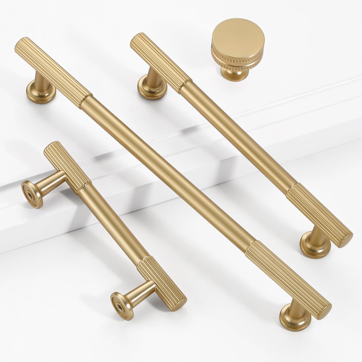 5"(128MM) Hole Centers Cabinet Pulls 10 Pack, Champagne Bronze Kitchen Drawer Pulls and Cabinet Handles, Solid Zinc Alloy Hardware for Cabinets, Cupboards & Furniture