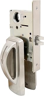 TownSteel MRX-A-01-LH Mortise Lock with Ligature Resistant Arch Trim, Grade 1, Passage Function, Left Handed, Satin Stainless Steel