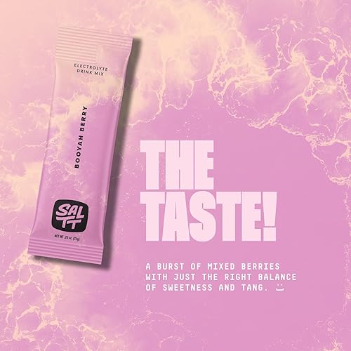 Miniatura 5 de SALTT - Mezcla de bebida con sabor a electrolitos en polvo, bayas de Booyah, 30 paquetes de hidratación, magnesio, potasio, sodio, oligominerales,
