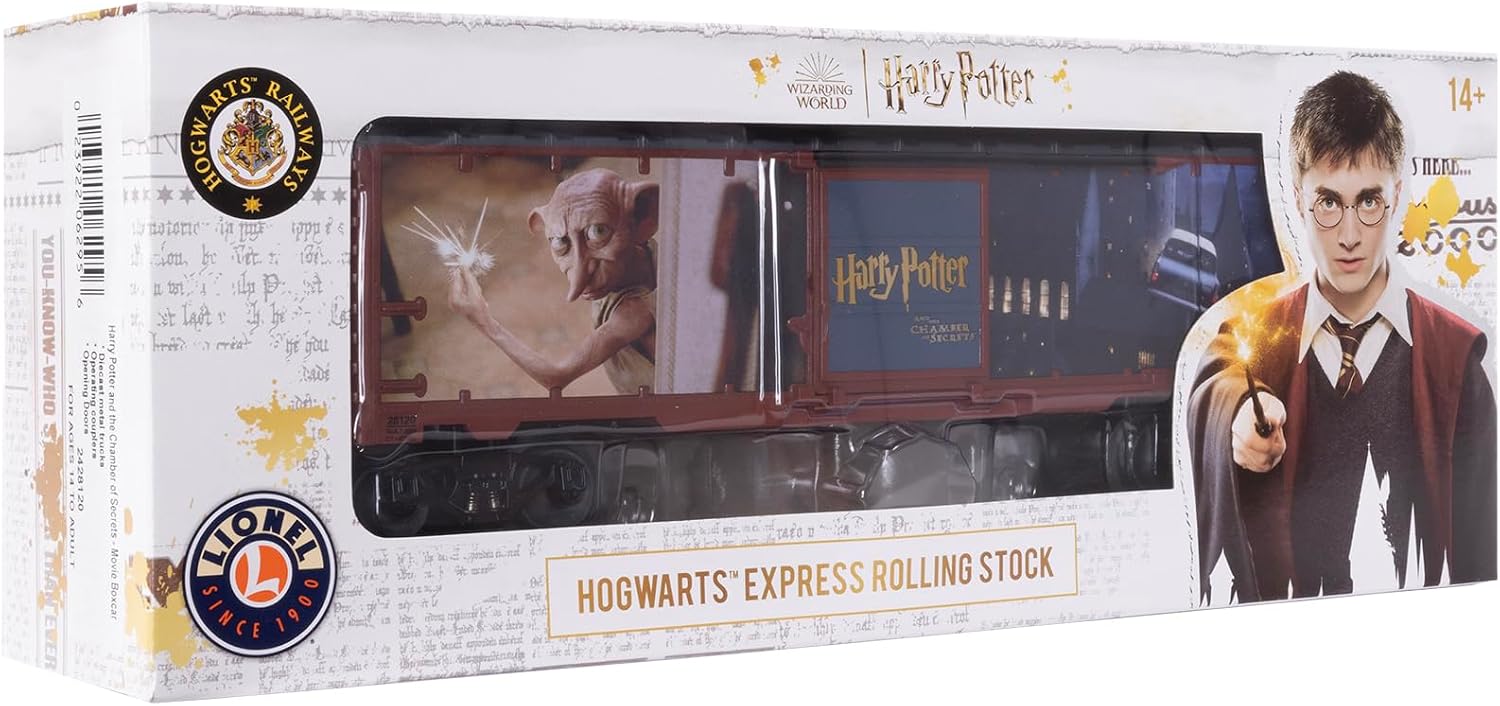 Lionel Hogwarts - Harry Potter and the Chamber of Secrets Boxcar – O Gauge Model Train Car, with Diecast Trucks, Opening Doors, Operating Couplers, Age 14+