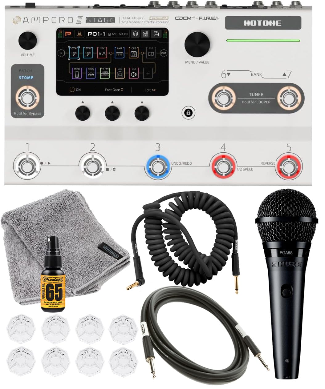 【美品】 Hotone Ampero II Stage フットスイッチセット Amazon.co.jp: HOTONE AMPERO Ⅱ STAGE + AMPERO SWITCH＋ SET