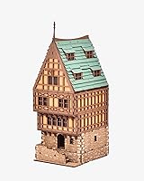 Vista 8 de Casa en Fila Ámbar, kit de construcción de madera DIY para adultos, adecuado para jugar - Realista