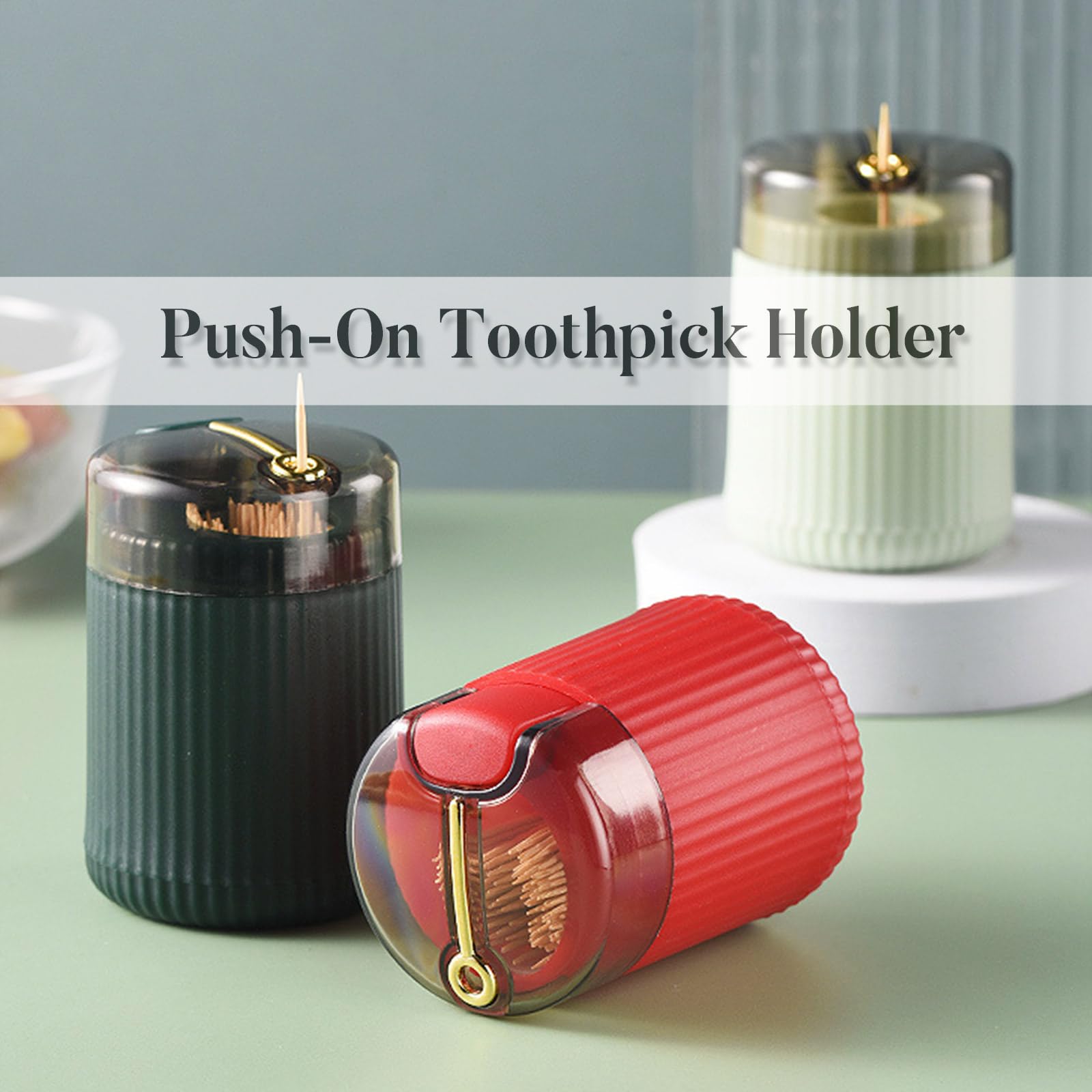 Distributeur Automatique de Cure-Dents Pop-Up Lot de 3 Multicolore