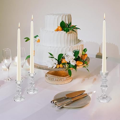 Miniatura 2 de Juego de 3 portavelas de cristal, portavelas transparentes para candelabros, centro de mesa, decoración del hogar, boda, cumpleaños, fiesta, Navidad