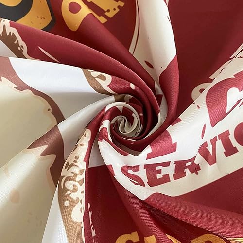 Miniatura 4 de Cortina de ducha para automóvil, estilo retro de los años 50, accesorios antiguos para automóvil, póster de reparación estadounidense, placa de