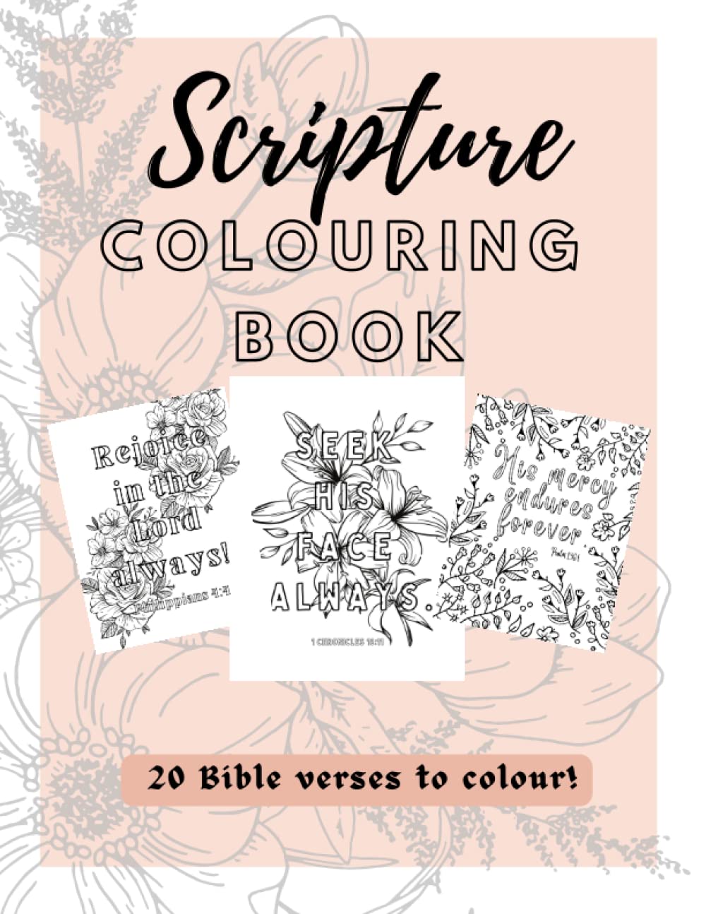 Amazon.com: Christian Bible Verse Adult Colouring Book: 20 Bible verse ...