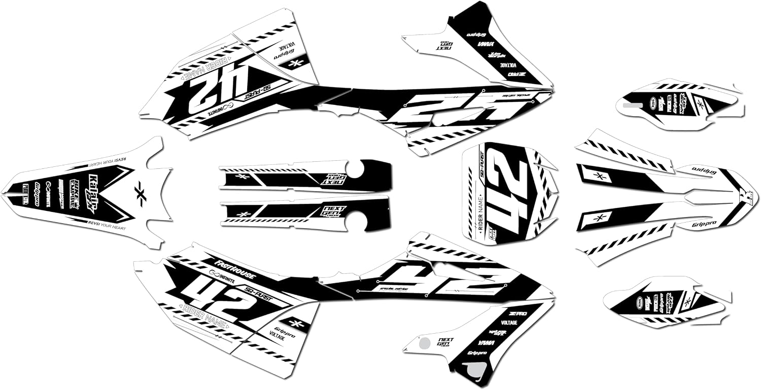 Graphics Kit for Yamaha YZ125 / YZ250 (2022-2026) LETHAL Series Blue-shift 09 Mil - Dirt pit bike motorcycle stickers, dirtbike racing automotive decal motocross accessories no-plastics
