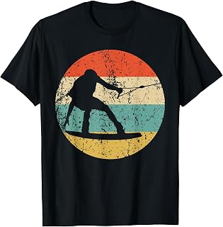 Vintage Retro Style T-Shirts Wakeboarding Retro Wakeboarder T-Shirt