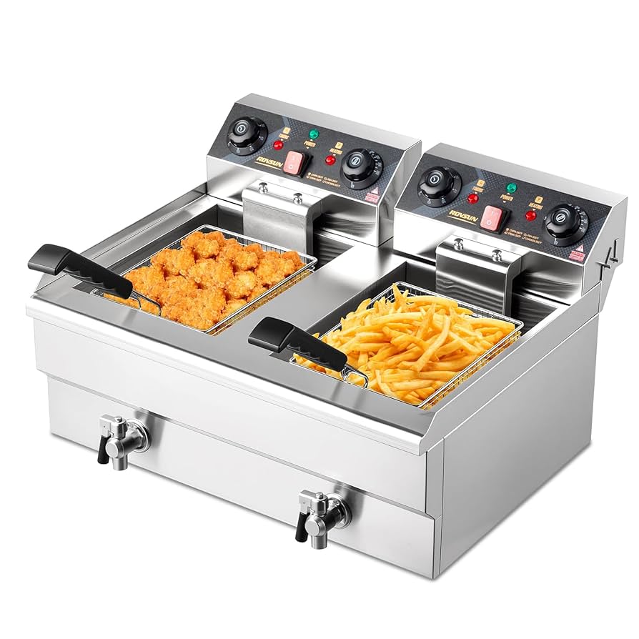 Amazon.com: ROVSUN 24.9QT Electric Deep Fryer with Baskets