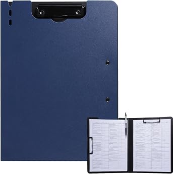 FRETONBA A4 Clipboard Writing Case Clipboard with Lid Blue
