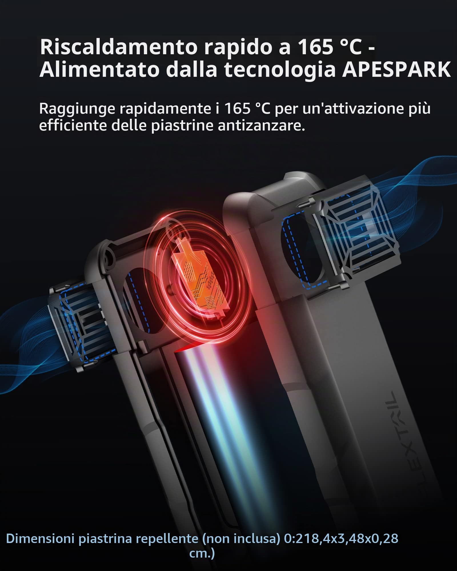 FLEXTAILGEAR MAX REPEL S, Anti Zanzare Elettrico Portatile, Repellente Zanzare Campeggio, Durata Della Batteria 12-19 ore, Modalità campeggio/Esterna, per Campeggio, Escursionismo(senza piastra)