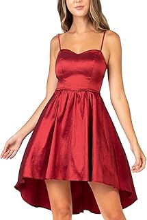 B. Darlin - Vestido corto de cóctel y fiesta para mujer, color rojo 13/14, Rojo, 14