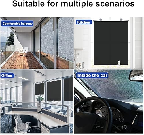 Miniatura 3 de Parasol retráctil para ventana lateral de automóvil con ventosas y cinta adhesiva de doble cara para niños  Parasol para ventana de automóvil de