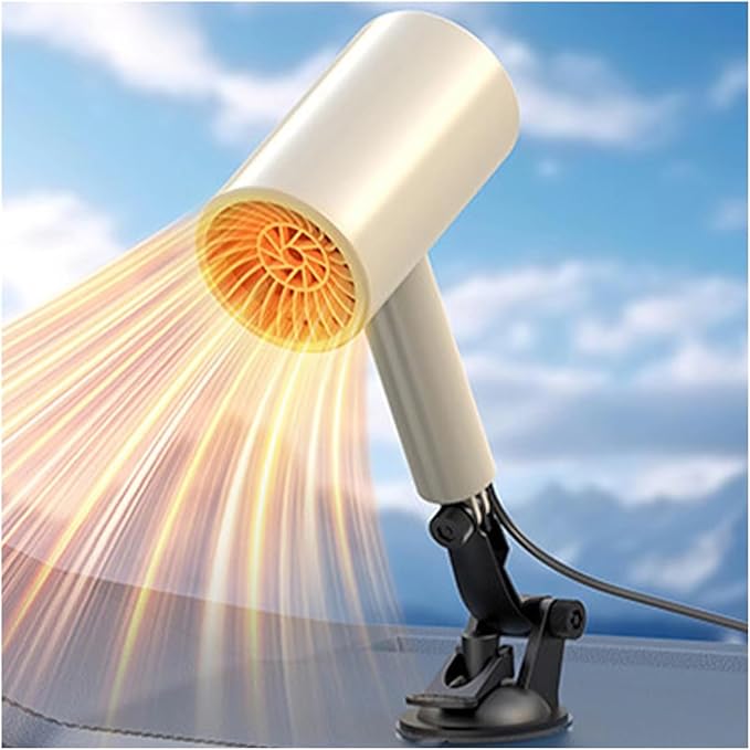 Calefactor Eléctrico Portátil 12V para Auto con Ventilador y Rotación 360° miniatura 6