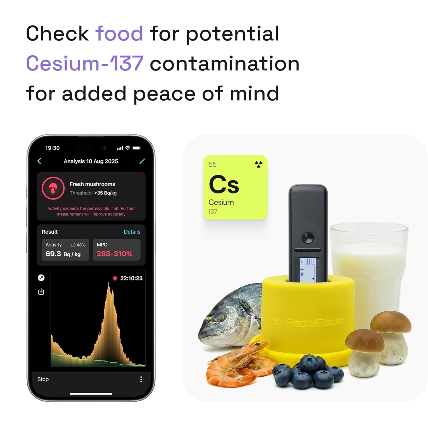 Smart Geiger Counter Radiacode-102 with Free Mobile App. Nuclear Radiation Detector