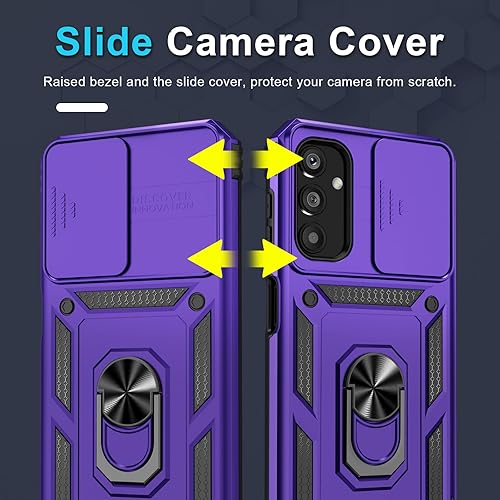 Miniatura 10 de Janmitta Funda para Samsung Galaxy A14 5G con protector de pantalla + protector de lente de cámara, resistente a prueba de golpes, funda protectora