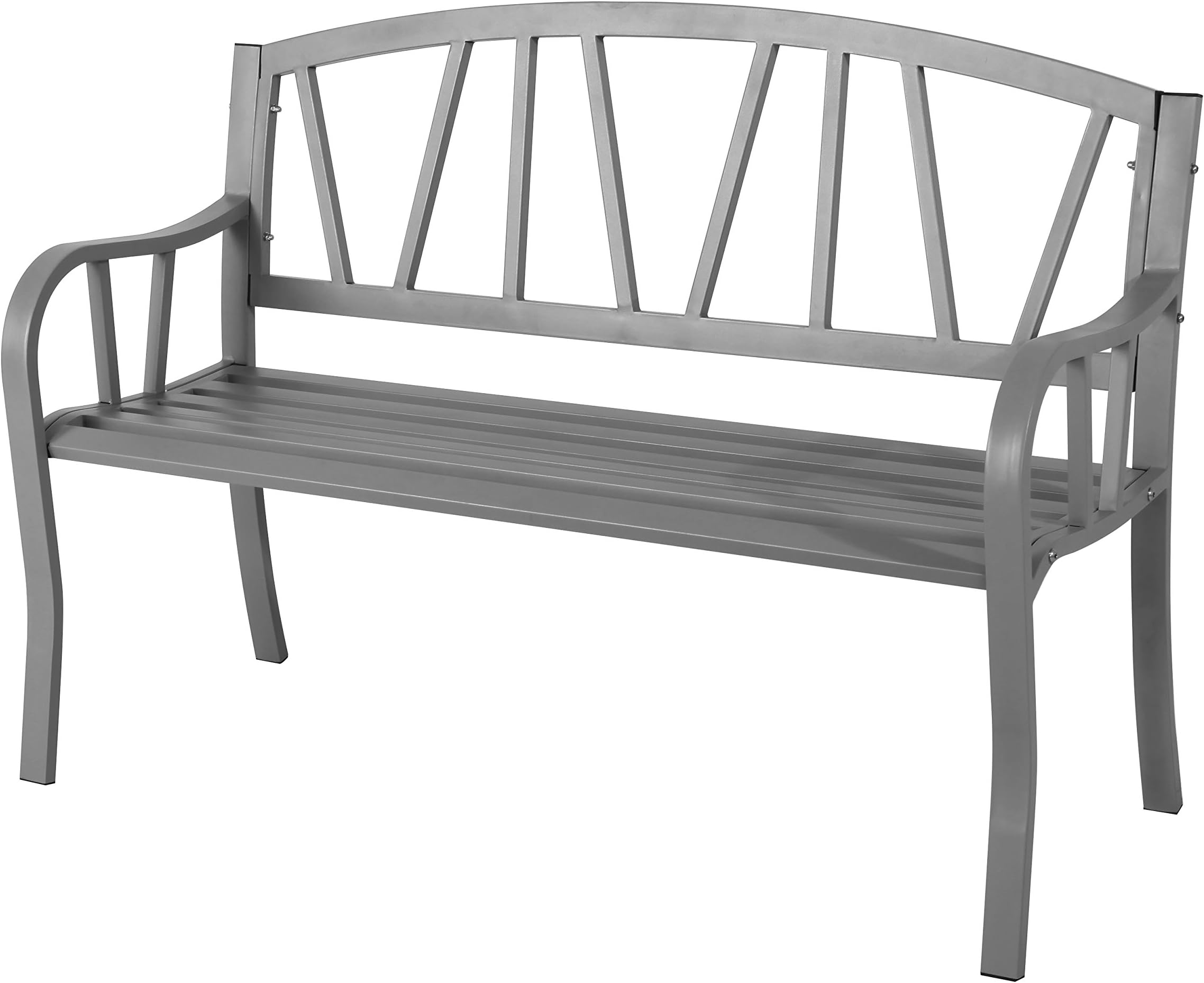 3 Seater Garden Patio Bench Steel Weather Proof