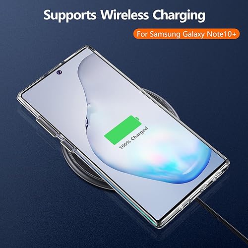 Miniatura 8 de Rayboen Funda para Samsung Galaxy Note 10 Plus 5G (no para Note10), diseño transparente de policarbonato duro, marco de TPU suave, a prueba de