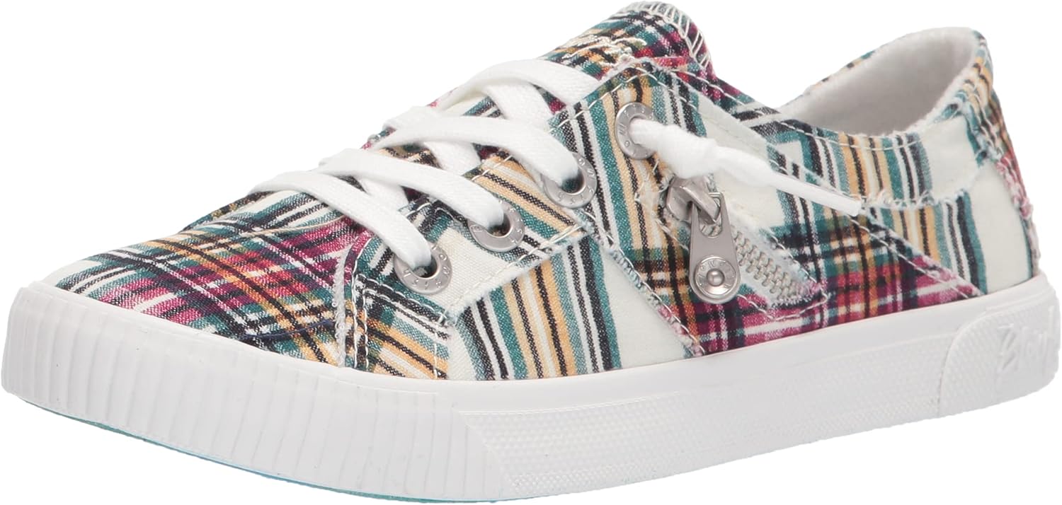 Blowfish Malibu Women's Fruit Sneaker, Cream Ivy League Plaid, 7.5