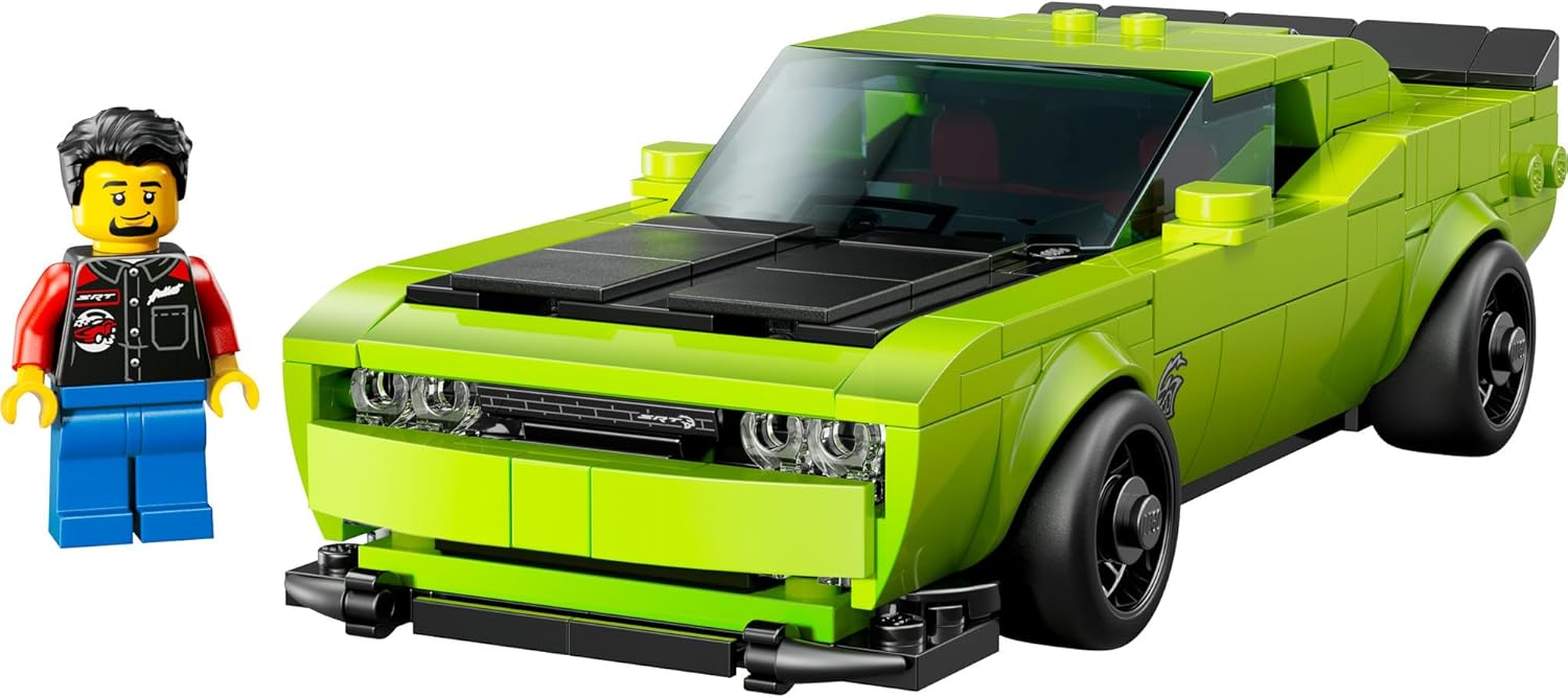 Lego 77237 Speed Champion Dodge Challenger SRT Hellcat Sports Car Toy Birthday Present Blocks Boys Girls Children 9 Years Old 10 Years Old 11 Years Old Elementary School Vehicle Mini Car Figure Goods