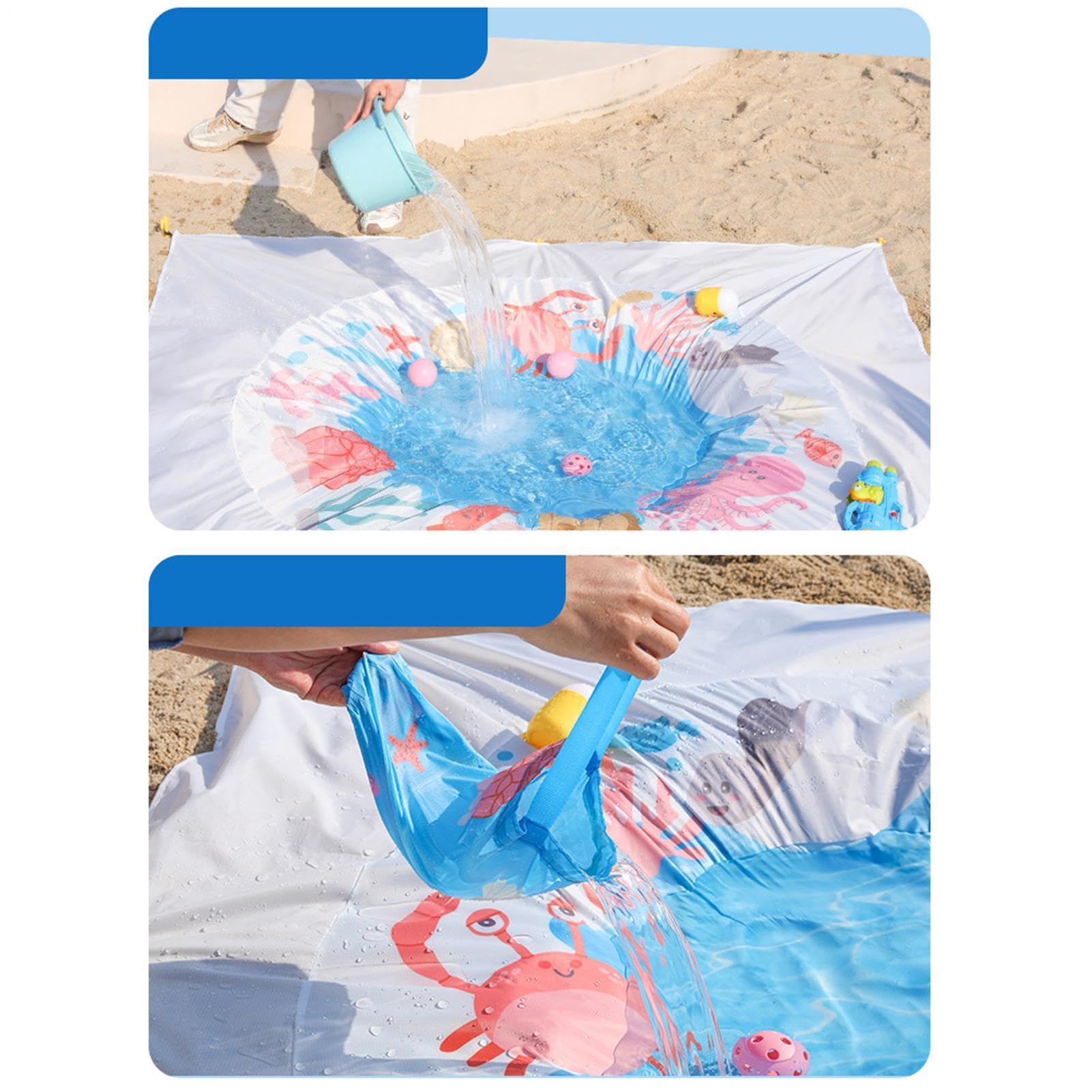 Basen Plażowy Piasekoodporny Plażowy 2 W 1