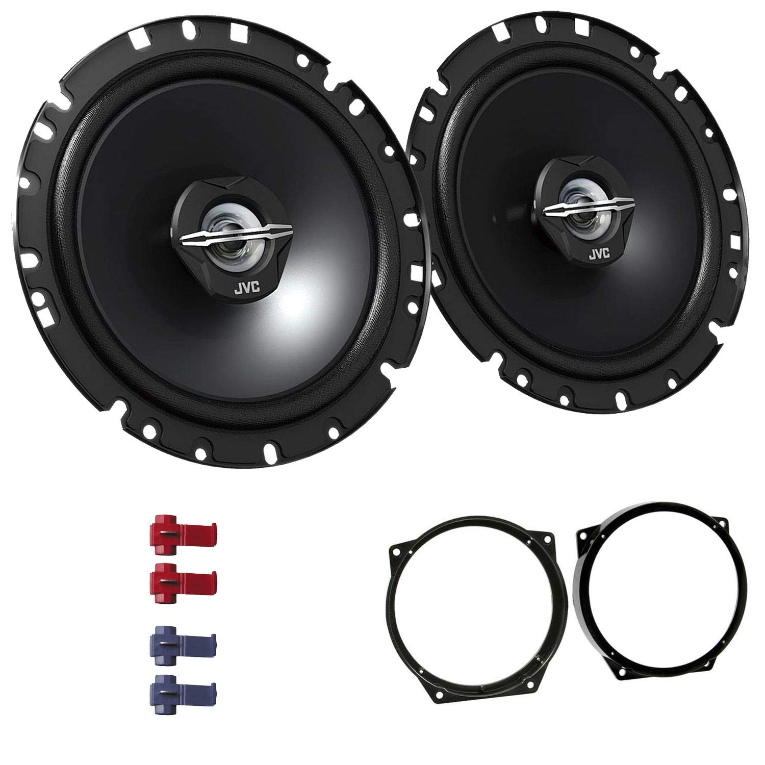 JVC CS-J1720X Lautsprecher mit Einbauset passend für MINI Mini R50 R53 2001-2006 Türen vorne 600 W 170mm 2 Wege Koax