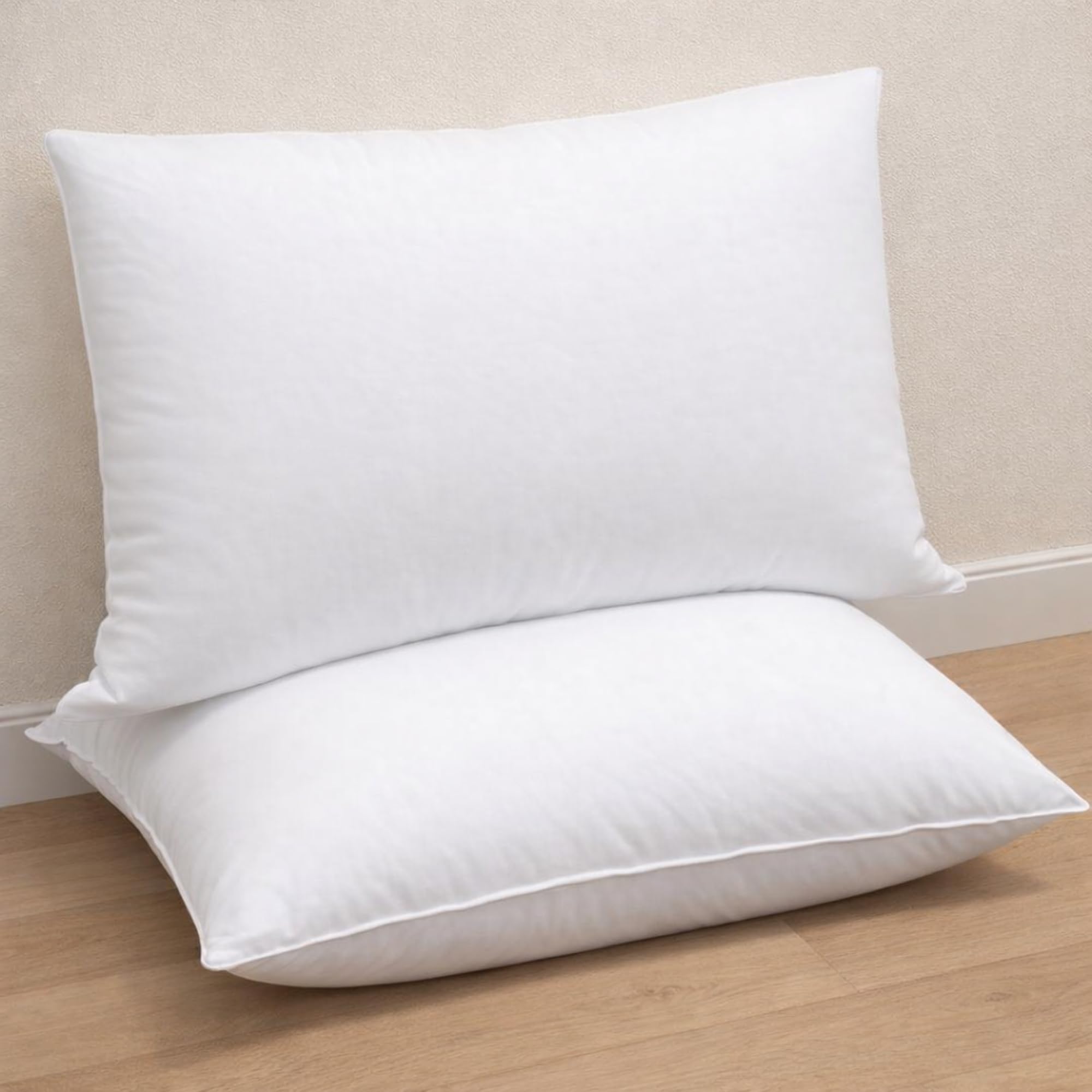 SafeCo Premium Microfiber Pillows Set of 2 | Soft Adjustable Pillow for Sleeping | Breathable, Hypoallergenic Pillow for Side, Back & Stomach Sleepers (White)-image-36