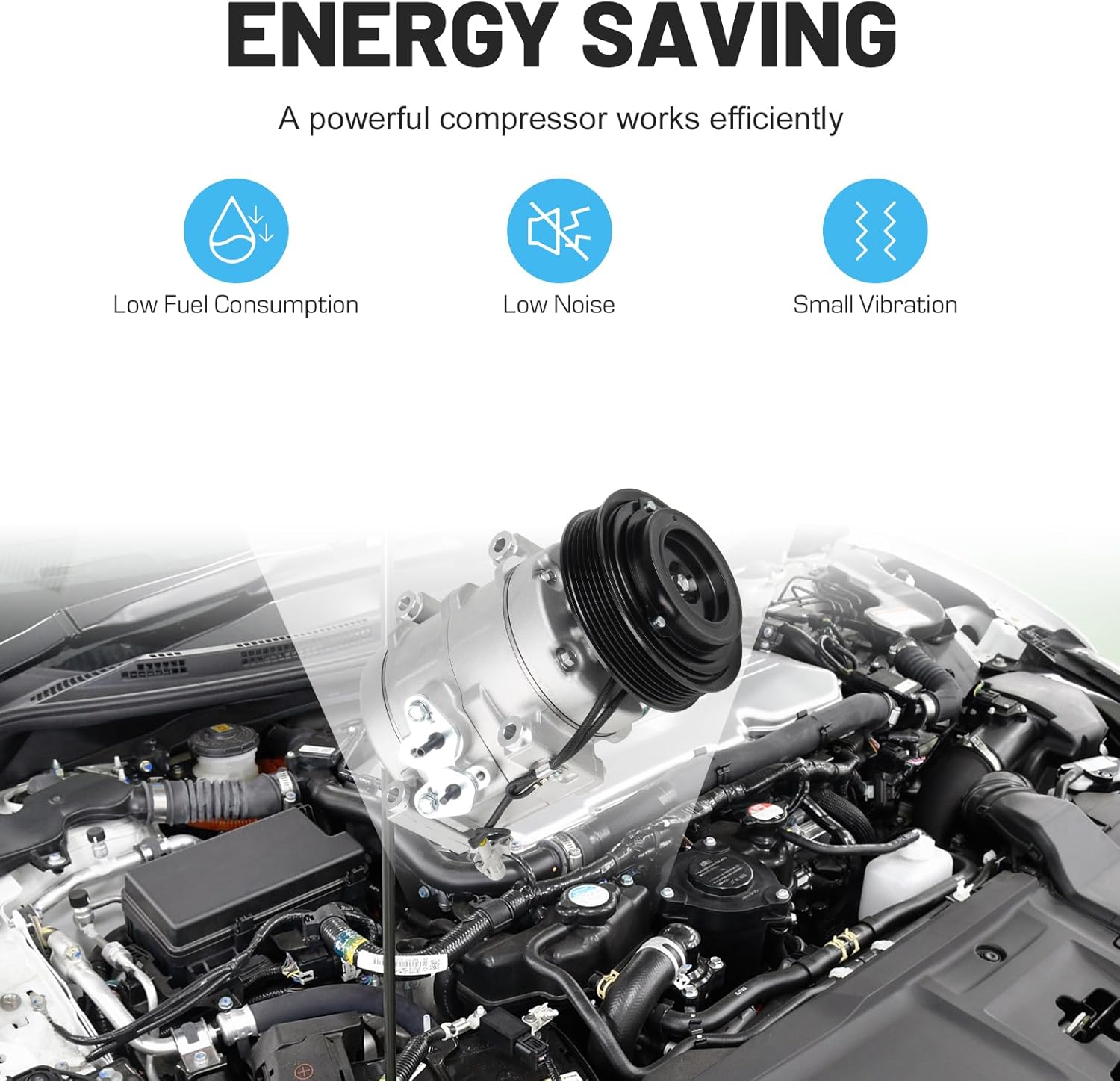 New AC Air Condition Compressor with Clutch for Toyota Sienna 3.3L 2004-2006 (Buit Before 12/15/2006), for Sienna 3.5L 2007 (N0T for CE model) 1010854 1110854