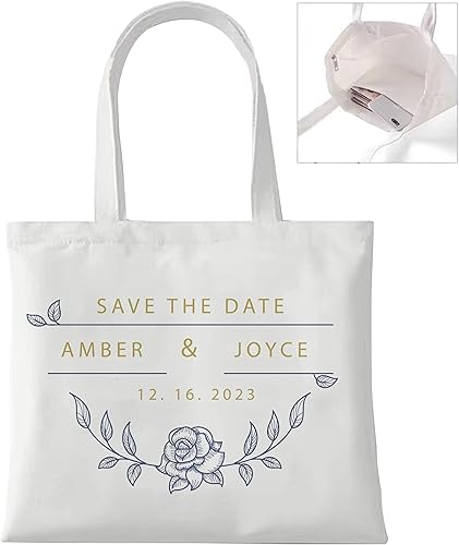 DFDG Bolso personalizado con cremallera de lona para profesor, mamá y dama de honor, bolso de hombro con cremallera