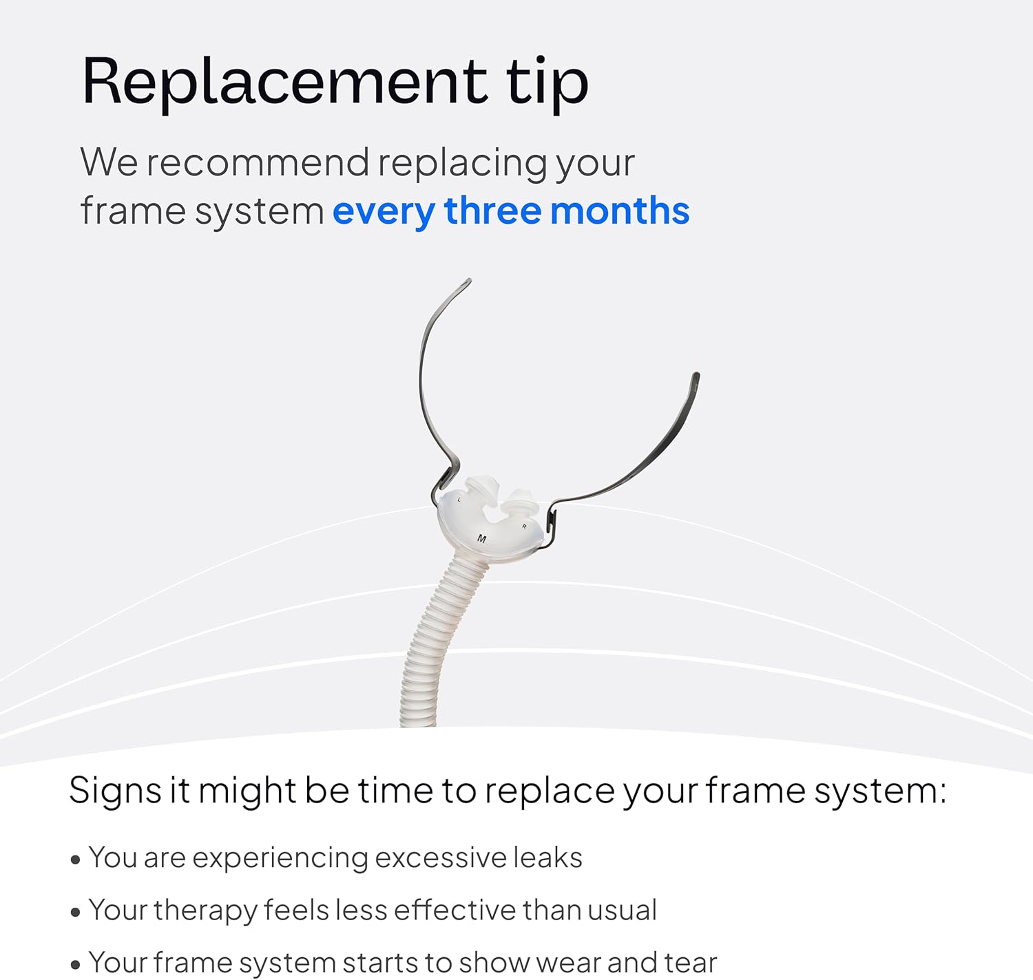 Resmed AirFit P10 Frame System - Replacement CPAP Frame System with Nasal Pillows Cushion - Headgear Not Included - Medium - Image 6