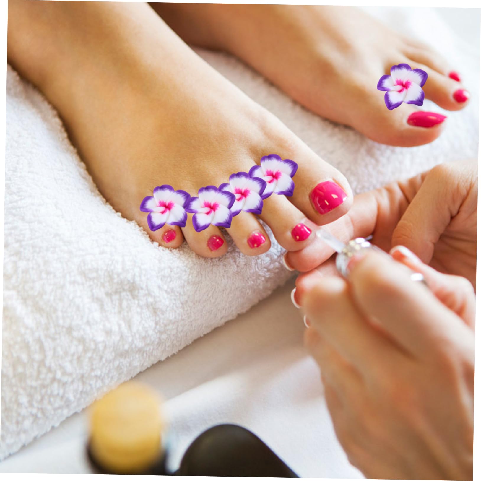 SHERCHPRY 24Pcs Silicone Toe Separators for Pedicure Comfortable Toe Spacers for Nail Art Washable and Reusable for Home and Salon Use for Overlapping Toes and Bunion