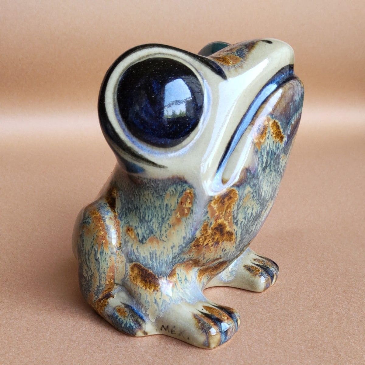 Amazon.co.jp: メキシコ でか目 カエル 陶器 置物 オブジェ : ホーム