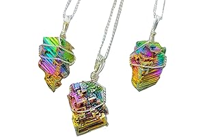 Bismuth Crystal Pendant - Metaphysical Divine Energy Chakra Stone
